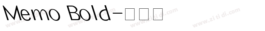 Memo Bold字体转换
